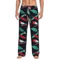 thumbnail image 1 of Kdxio Fishing Lure Pattern Men's Pajama Pants, Elastic Waist with Drawstring and Pockets, Comfortable Loungewear-Medium, 1 of 6