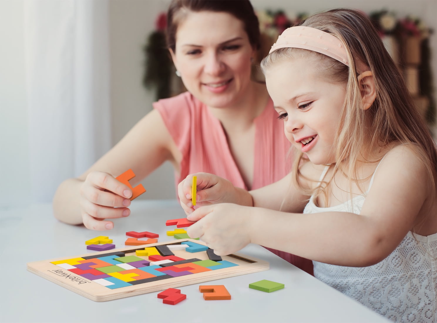 Children Colorful Wooden Puzzle Baby Toddler Early Educational Toy Best Gift