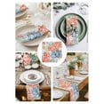 thumbnail image 4 of Hokiten Kitchen Dinner Napkins Set of 4 Boho Ocean Coral Cloth Napkins Reusable Washable Table Napkins for Weddings Cocktail Parties Holiday Table Decor 20x20 Inch, 4 of 8
