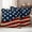 Red Dark Blue, variant on Vintage American Flag Outdoor Waterproof Pillow Covers, Red Beige Waves Decorative Square Throw Pillowcase Sofa Cushion Sham for Patio/Couch/Chair, 16"x16" 2 Pack