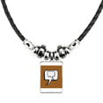 thumbnail image 1 of la charla de la lengua diaria diálogo entendimiento collar a mano colgante de cuerda de cuero Unbranded M, 1 of 3