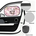 thumbnail image 6 of Yuyamidu Cute Panda Rear Window Sun Shade for Car Summer Car Rear Side Window Shade Pink Flower Sun Shade Blocker 2 Pack Cute Sunshade for SUV Van Auto Accessories, 6 of 7