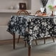 thumbnail image 2 of Vintage Jacquard Tablecloth Chenille Floral Table Cloth Wrinkle Free Stain Resistant Table Cover for Kitchen and Dining Room (Rectangle/Oblong, 140*180cm, Black), 2 of 5