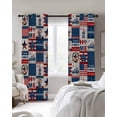 thumbnail image 4 of Independence Day Blackout Curtains for Bedroom Living Room Darkening Curtains 54 Inch Long Gnomes Star Truck Flag Farmhouse Short Curtain for Small Window Treatment Insulated Grommet Drapes 42"x54"x2, 4 of 9