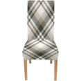 thumbnail image 2 of Black Tan Creamand Gray Plaid Dining Chair Slipcovers Set of 6,Removable Washable Parson Chair Covers for Dining Room,Living Room,Kitchen, 2 of 6