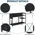 thumbnail image 5 of Strundghti 55-75 Gallon Fish Tank Stand with Power Outlet & 3-Tier Shelves – Aquarium Cabinet with Dual-Tank Bottom Shelf for Reptile Terrarium,  Black, 5 of 6