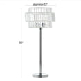 thumbnail image 4 of DecMode 30" Silver Table Lamp with Clear Glass Shade (2 Count), 4 of 12