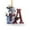 A, variant on Mini Snowman Pendants Decorations, Letter Personalized Initial Monogram Christmas Hanging Ornaments for Xmas Tree Holiday Decor, A