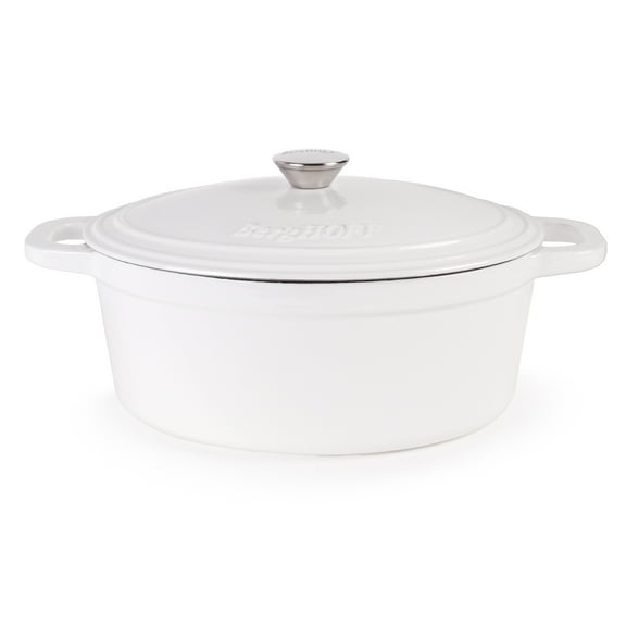 BergHOFF Neo Cast Iron 5qt. Oval Dutch Oven 11.5" with Lid, White