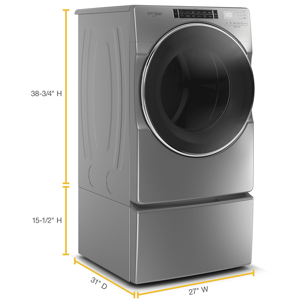 Whirlpool WED8620HC 27 Inch Front Load Electric Dryer with Steam Cycles