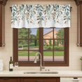 thumbnail image 6 of Green Brown Botanical Curtain Valances for Windows, Kitchen Valance Window Treatments Panel 2 Pack, Farmhouse Eucalyptus Leaves Rod Pocket Short Curtains for Bathroom Bedroom 42 x 18 Inch, 6 of 8