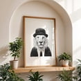 thumbnail image 5 of Sir Lion - Illustration Animal Surrealism Black and White Humor Wildlife Portrait Unframed Wall Art Print 4 x 6 inches, 5 of 60