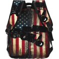 thumbnail image 4 of Faith Over Fear Patriotic Christian Cross American Flag Laptop Backpacks Double Shoulder Laptop Pack Bag Daypack Back Pack Bags Rucksack Computer Bag with Side Pockets Front Zipper Pockets, 4 of 6