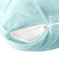 thumbnail image 5 of EVOLIVE Soft Micromink, Faux Fur, Faux Suede Body Pillow Cover 21"x54" Replacement with Zipper Closure (21"x54" Body Pillow Cover, Aqua), 5 of 5