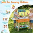 thumbnail image 6 of Costway Outdoor Kids Play Kitchen Set, Wooden Toy Kitchen Playset with Removable Sink, 6 of 11