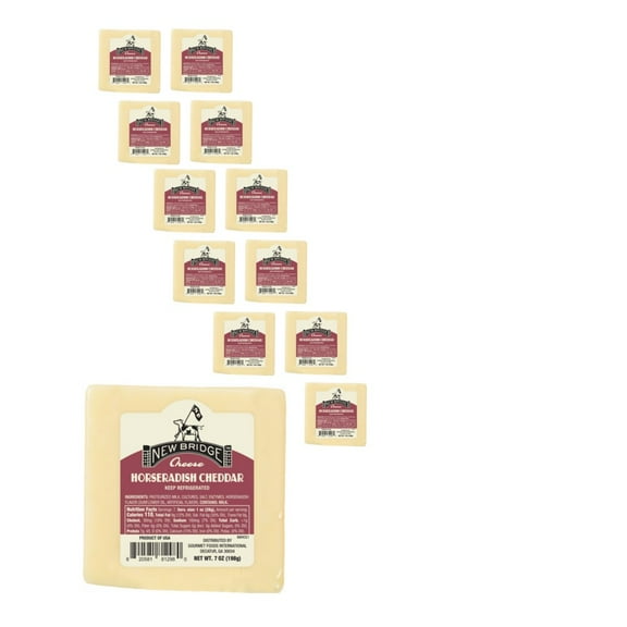 New Bridge Horseradish Cheddar, 7OZ, 12 Pack