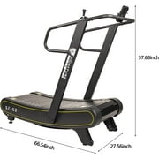 Signature Fitness SF-S2 Sprint Demon - Motorless Curved Sprint Treadmill with Adjustable Levels of Resistance - 300 lb Capacity