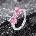 thumbnail image 2 of CILENON Womens Jewelry Light Luxury Exquisite Love Ring Fashionable And Versatile Personality High End Opening Sweet And Cool Ring Womens Wedding Bands Rings for Women Sterling Silver (D,One Size), 2 of 5