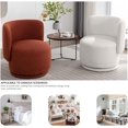 thumbnail image 5 of Locus Bono Swivel Accent Chair,Boucle Swivel Chair for Living Room,for Adult,Cream/White, 5 of 6