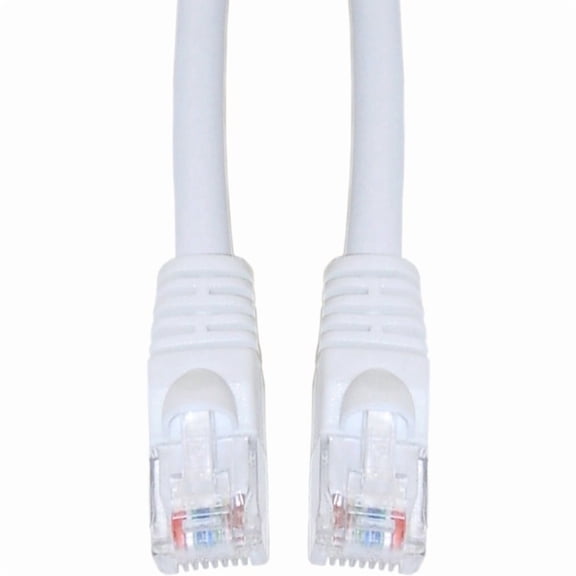 Cat5e White Ethernet Patch Cable, Snagless/Molded Boot, 6 foot