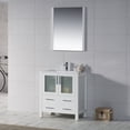 thumbnail image 2 of 30" Freestanding Bathroom Vanity & Ceramic Sink & Mirror - Glossy White, 2 of 7