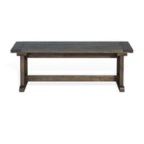 Sunny Designs Homestead 18" Farmhouse Mahogany Wood Side Bench in Tobacco Leaf