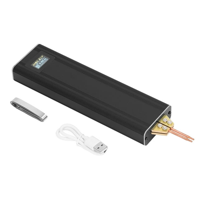 Mini Soldador De Mano Por Puntos, 80 Niveles, Kit Portátil Ajustable, Soldador Por Puntos De Batería DIY, Máquina De Soldadura Con Pantalla LCD Para Batería De Litio 18650