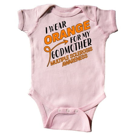 

Inktastic I Wear Orange for my Godmother- Multiple Sclerosis awareness Gift Baby Boy or Baby Girl Bodysuit