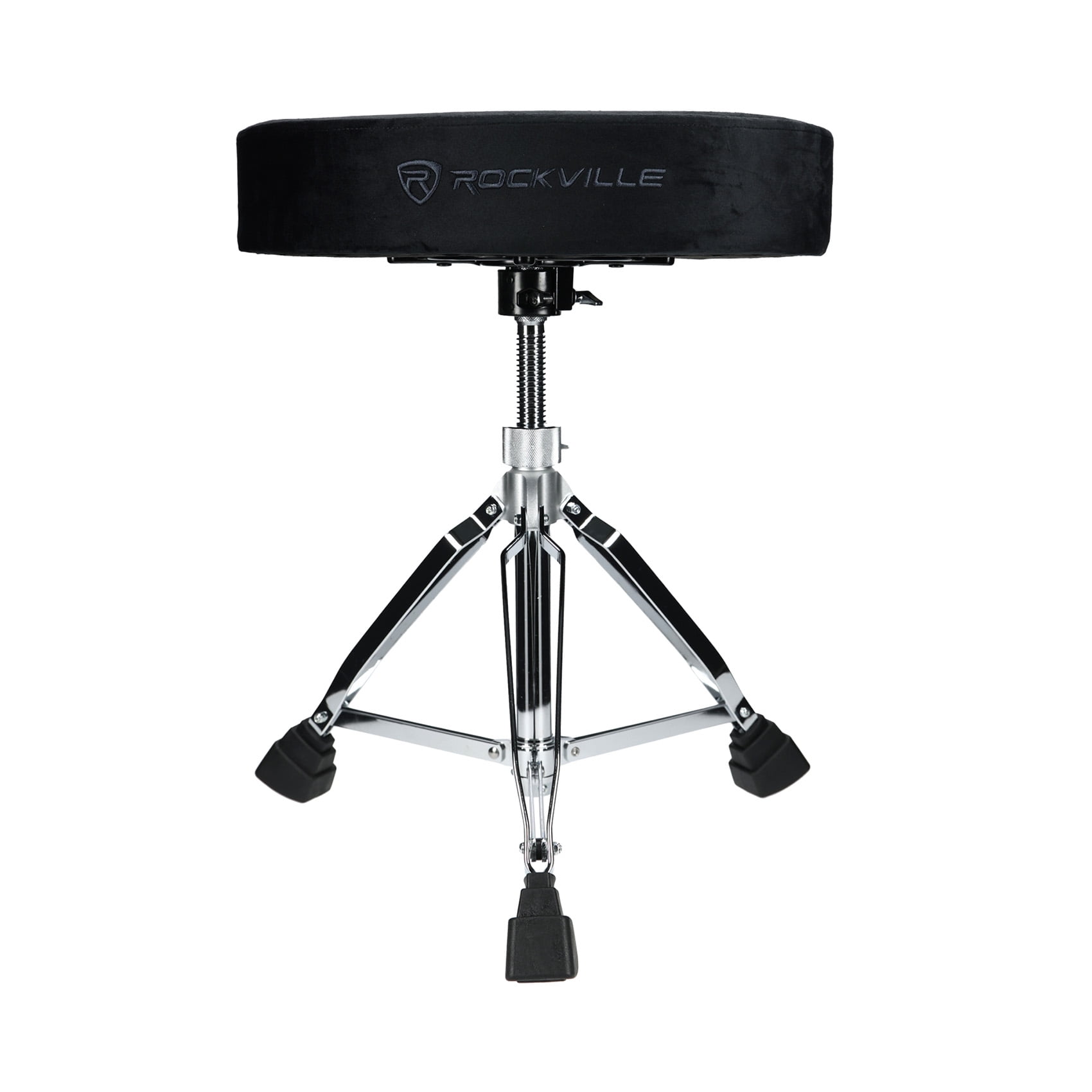 Rockville RDS50 Double Braced Drum Throne Stool 4" Padding, Adjustable and Lockable