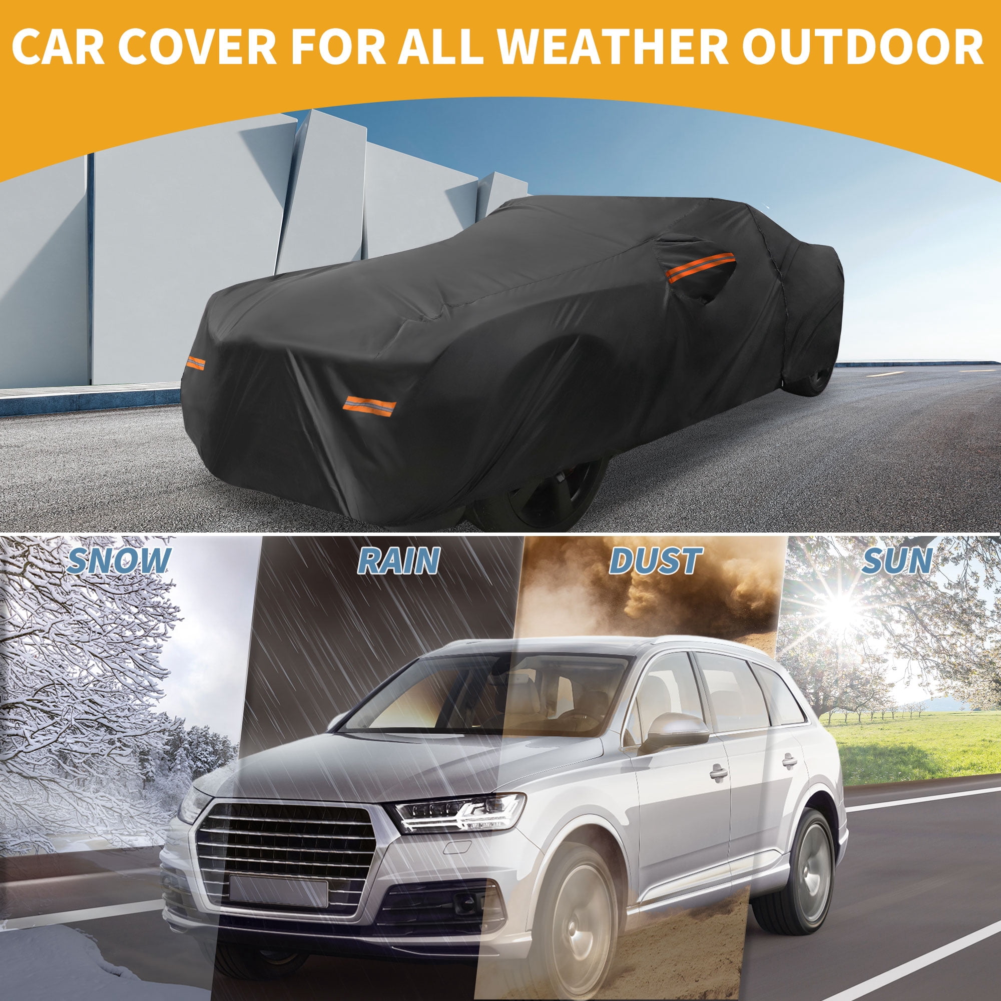 Unique Bargains Durable Waterproof Car Cover Black for Chevrolet Camaro