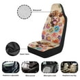 thumbnail image 6 of Yuyamidu Highland Cow Car Seat Covers for Front Seats Boho Flower Auto Seat Covers Front Seats Set Driver Seat Cover for SUVs, Van, Sedans, Trucks, 6 of 7