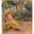 thumbnail image 2 of Pierre-Auguste Renoir 15x16 Gold Ornate Wood Frame and Double Matted Museum Art Print Titled - Woman in Pink and Yellow in a Landscape (Woman in Pink and Yellow in a Landscape) (C. 1917-1919, 2 of 4