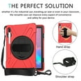 thumbnail image 3 of XYX Case for Samsung Galaxy Tab S6 10.5 inch SM-T860/SM-T865 with 360 Degree Rotating, Hand Strap, Shoulder Strap, Red, 3 of 7