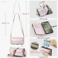 thumbnail image 2 of Crossbody for Samsung Galaxy S25 Case Wallet【RFID Blocking】with 10-Card Holder Zipper Bills Slot, Soft PU Leather Magnetic Shoulder Wrist Strap for Galaxy S25 Wallet Case Women, Pink, 2 of 10