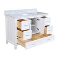 thumbnail image 2 of Paige 48" Bathroom Vanity with White Cabinet and Carrara Marble Top, 2 of 6