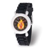 Incredibles Dashiell Parr Boys' White Plastic Time Teacher Watch,Black Silicone Strap