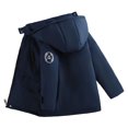 thumbnail image 3 of Auroural Toddler Boys Jackets with Hoodie Children's Winter Solid Color Long Sleeves Hooded Zipper Quilted Coat Keep Warm Coat Kids 3-12 Year, 3 of 5