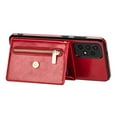 thumbnail image 4 of Decase for Galaxy A53 5G Crossbody Wallet Case with Card Holder for Women,Leather Magnetic Zipper Purse Back Case with Card Slot Kickstand Shoulder Strap, Red, 4 of 5