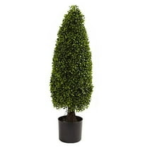Nearly Natural 3ft. Boxwood Tower Artificial Topiary UV Resistant (Indoor/Outdoor)