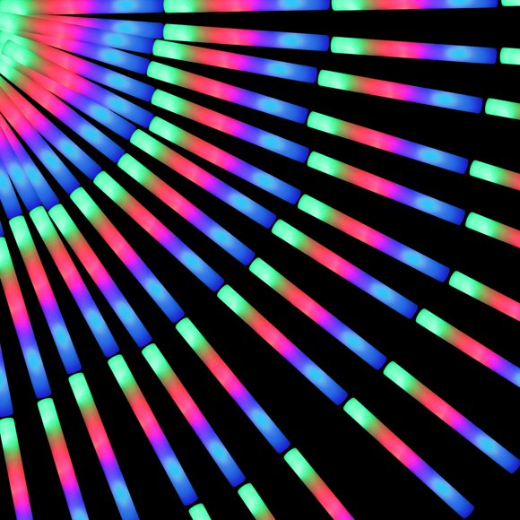 Barras luminosas de espuma LED Wellent, 200 unidades, con 3 modos