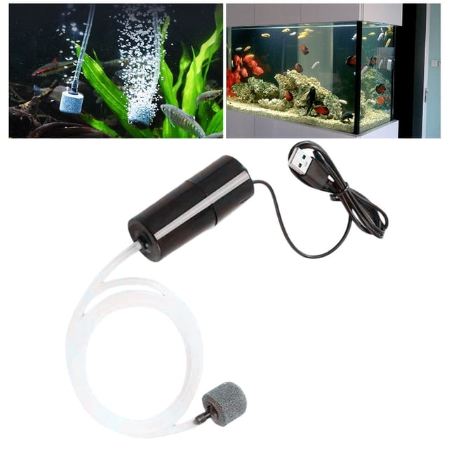 Portable Aquarium Oxygen Pump Compatible with Solar Panels and Power Banks