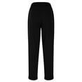 thumbnail image 6 of ABATAB Pull on Capri Pants for Women with Pockets Elastic Waist Cropped Pants Stretchy Drawstring Capris for Summer Casual, 6 of 7