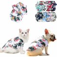 thumbnail image 4 of Camiseta para perros, diseño de playa, estampado de cocotero hawaiano, ropa de verano para mascotas, 1 pieza (5XL, piña blanca), 4 of 5