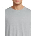 thumbnail image 3 of Hanes Men's and Big Men's Comfortsoft Long Sleeve Crew and Cotton Flannel Pajama Pants Set, 2-Piece, 3 of 5