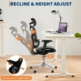 thumbnail image 6 of Garvee Fabric Mesh Office Chair, 360° Swivel Ergonomic Chair, 350 LBS Capacity, High Back with Adjustable Headrest, Recline & Adjustable Height, for Home & Office, 6 of 8