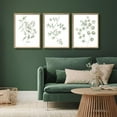 thumbnail image 5 of PixonSign Framed Wall Art Watercolor Greenery Plants Posters, Set of 3 Nature Wilderness Decorative Botanical Illustrations Wall Decor, Adhesive Canvas Prints for Home Decor - 12"x16" Natural, 5 of 5