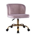 thumbnail image 5 of Impressions Vanity Rylee Swivel Vanity Chair, 360 Degree Rotating Modern Makeup Seat (Pink Velvet), 5 of 7