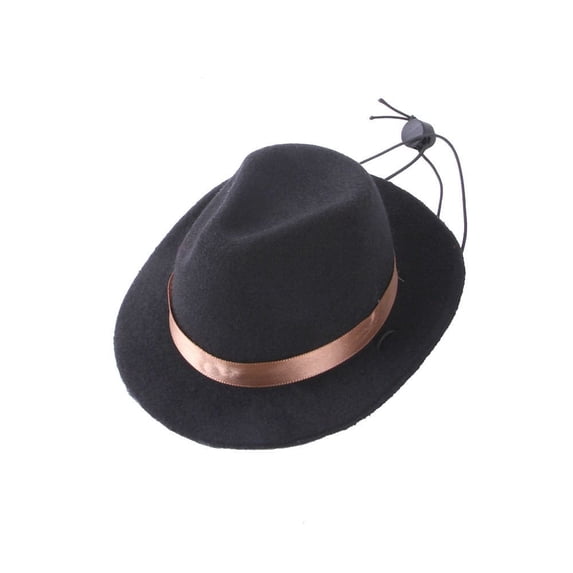 Funny for Puppy Kitten Party Supplies Pet Accessories Dogs Cat Caps Dog Costume Top Hat Pet Cowboy Hat Headwear BLACK