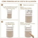 thumbnail image 4 of Cesta de lavandería de cuerda tejida con asas, multiusos,juguetero practico, cesto para ropa sucia, canasta organizadora,grande blanco y marrón(58 L), 4 of 7