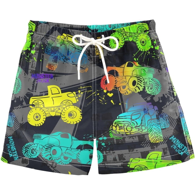 Boys Swim Trunks Beach Board Shorts Quick Dry Toddler Swimsuit Bathing Suits with Mesh Lining